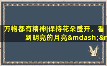 万物都有精神|保持花朵盛开，看到明亮的月亮——月球中的草